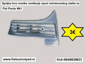 Spoljna leva resetka ventilacije ispod vetrobranskog stakla za Fiat Pandu Mk1